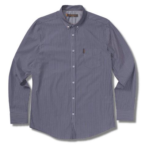 Ben Sherman Mod Fit L/S Button Down Striped Shirt Navy White Preview